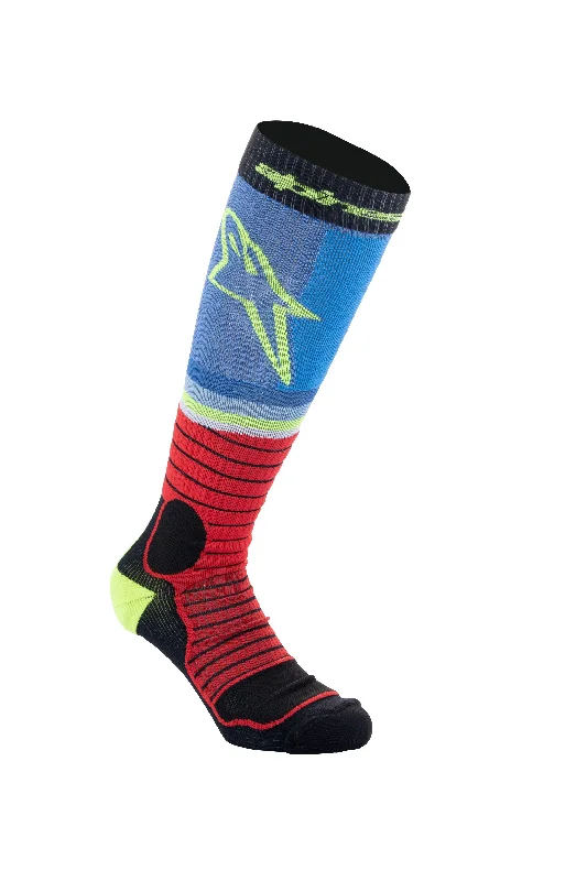 bicycle gear balance-ALPINESTARS 2024 MX PRO SOCKS - BLACK/RED/LIGHT BLUE