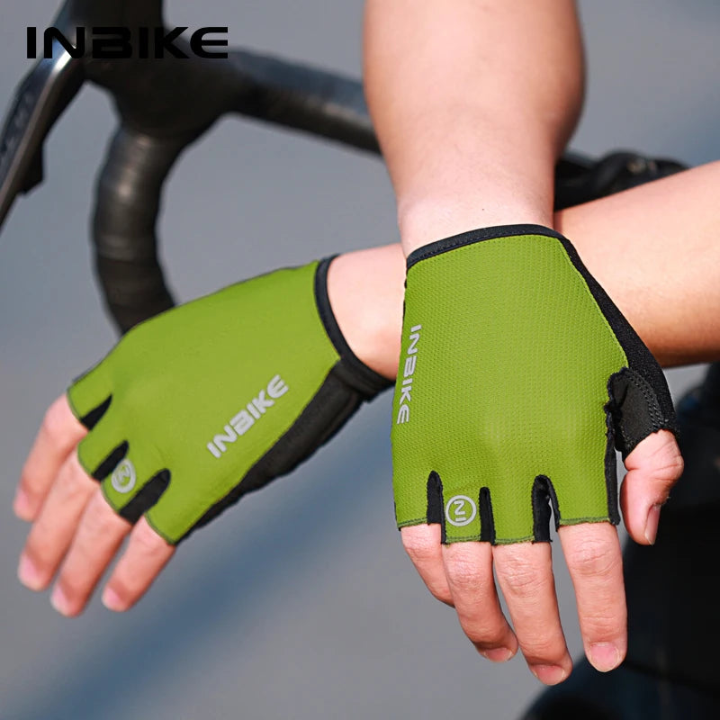 bicycle brake flexibility-INBIKE Men's Half Finger Cycling Gloves