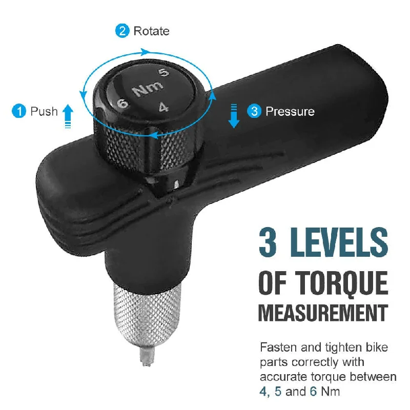 bicycle lever flexibility-Adjustable Bike Torque Wrench 4/5/6Nm Torque T Wrench Portable Bicycle Maintenance Kit Bicycle Accessories Bike Repair Tools