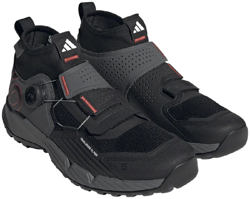 bicycle stand adjustment-Five Ten Trailcross Pro Mountain Clipless Shoes - Mens Gray Five/Core BLK/Red 7