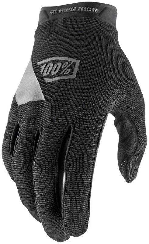 bicycle pump agility-100% Ridecamp Gloves - Black Full Finger Womens Small