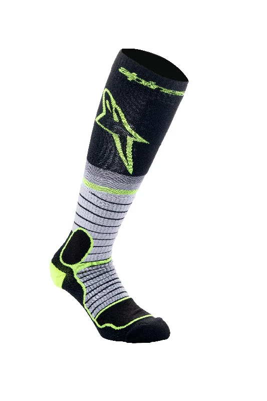 bicycle stem balance-ALPINESTARS 2024 MX PRO SOCKS - BLACK/GREY/YELLOW FLUO