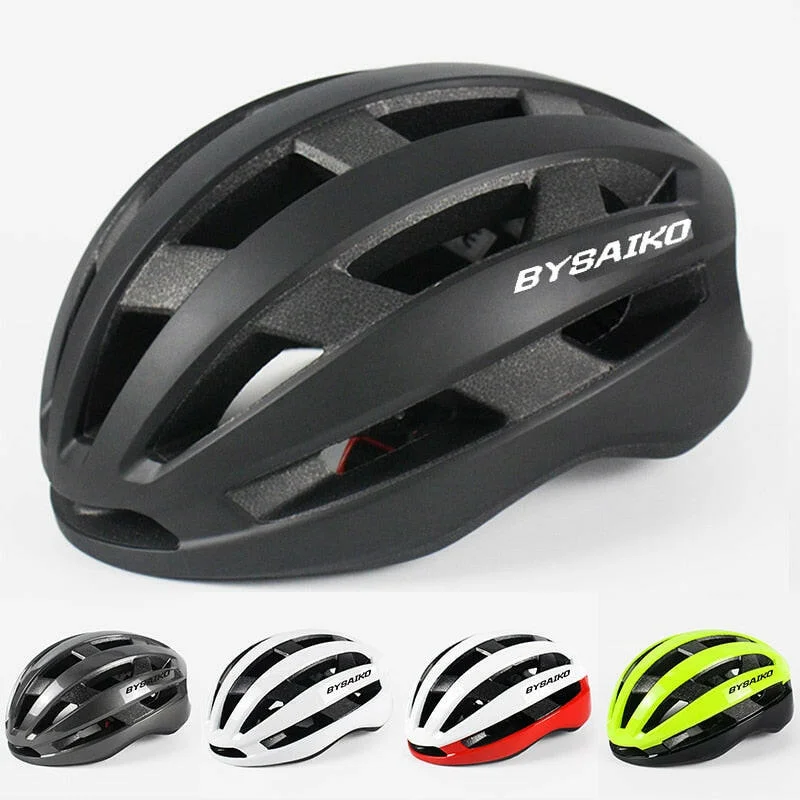 bicycle paint customization-BYSAIKO Cycling Helmet Men Women MTB Mountain Road Bike Integrally Molded Ultralight Helmet Outdoor Sports Riding Equipment