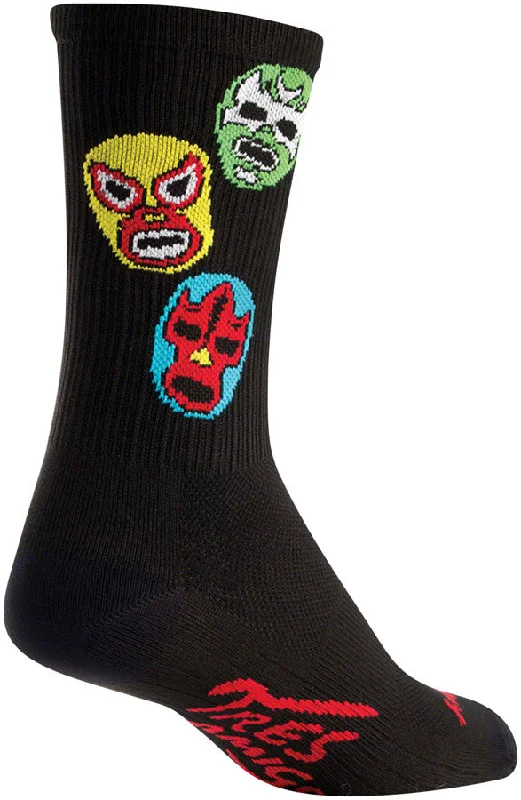 bicycle chain tuning-SockGuy SGX Three Amigos Socks - 6" Black Small/Medium