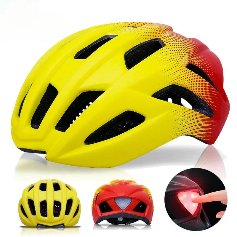 bicycle chain stability-X-Tiger Bicycle Helmet Outdoor Sport Ultralight LED Light Cycling Safety Helmet Intergrally-molded Mountain Road Bike MTB Helmet