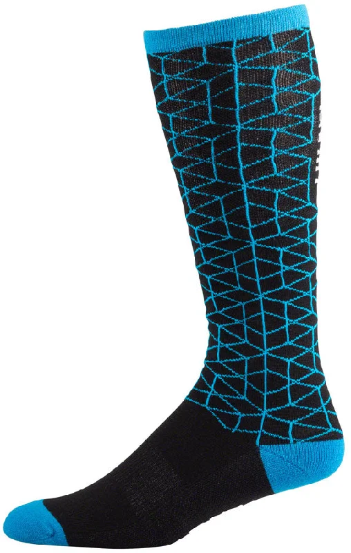 bicycle chain maneuverability-45NRTH Lumi Midweight Knee High Wool Sock - Blue Small