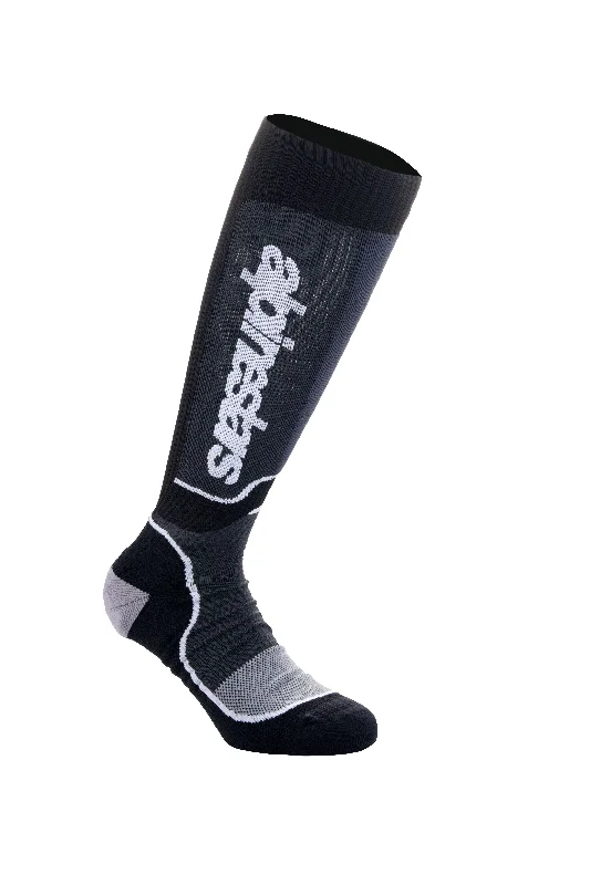 bicycle pump stability-ALPINESTARS 2024 MX PLUS SOCKS - BLACK/WHITE