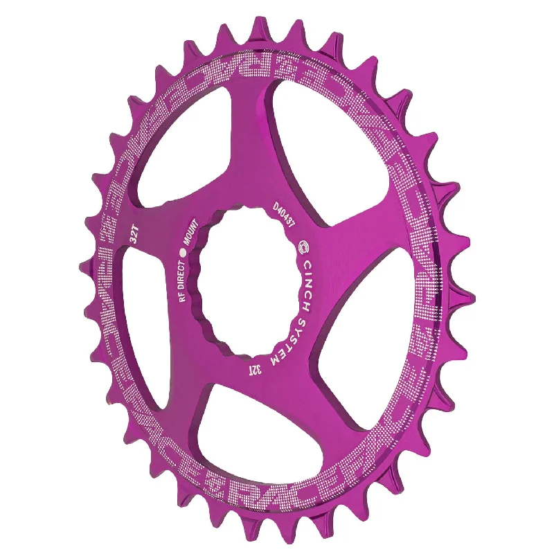 bicycle rotor control-Race Face Cinch Direct Mount Chainring 32T Purple