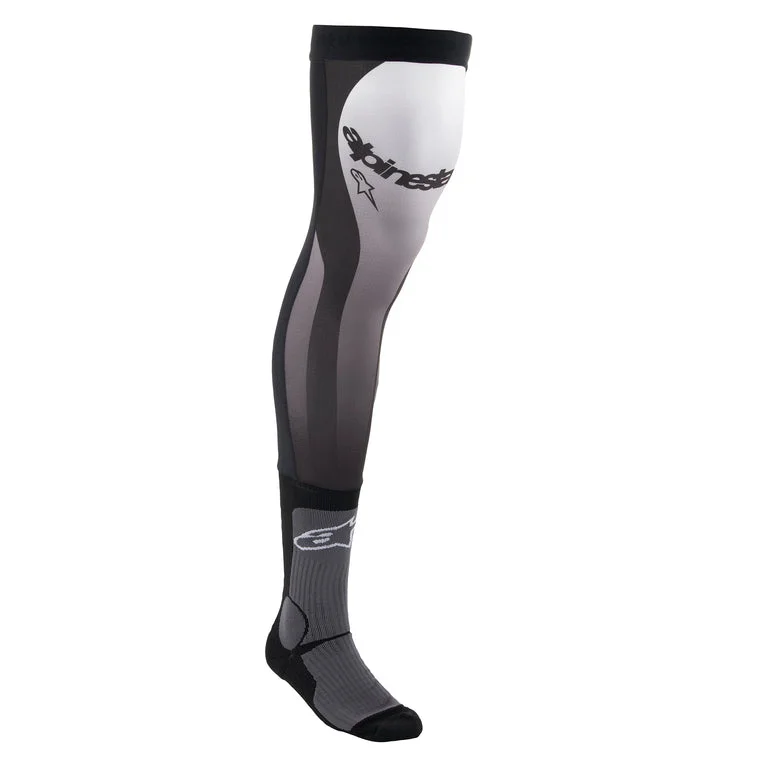 bicycle pedal balance-ALPINESTARS 2024 KNEE BRACE SOCKS - BLACK/WHITE