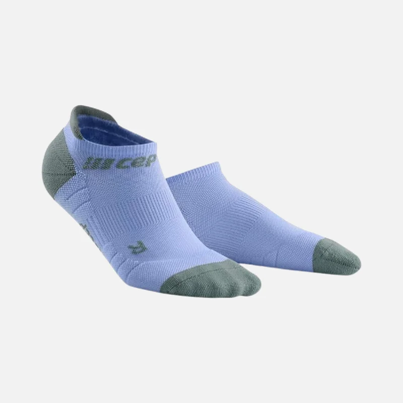 bicycle gear stability-CEP Run 3.0 No Show Compression Women's Socks -sky/grey