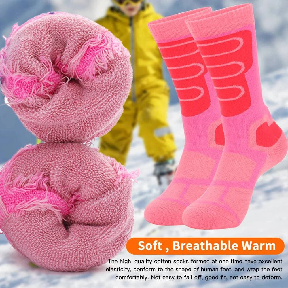 bicycle pump calibration-Children's Ski Socks Warm Winter Socks Thermal Ski Socks for Kids Boys and Girls