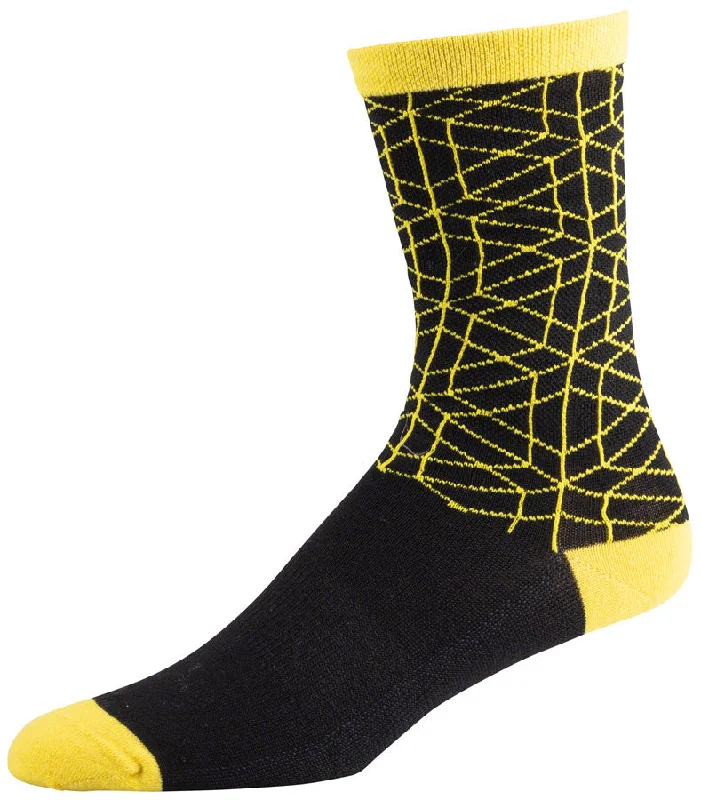 bicycle stem maneuverability-45NRTH Lumi Lightweight Wool Sock - Yellow Small