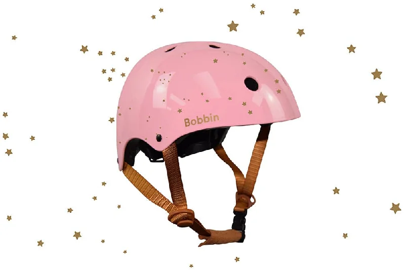 bicycle valve suppleness-Starling Bike Pink Helmet with Golden Stars