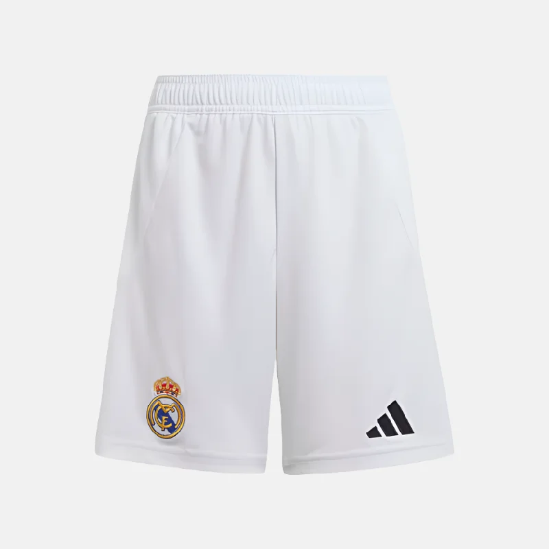 bicycle wrist precision-Adidas Real Madrid 24/25 Home Kids Football Shorts (7-16Yeasr) -White