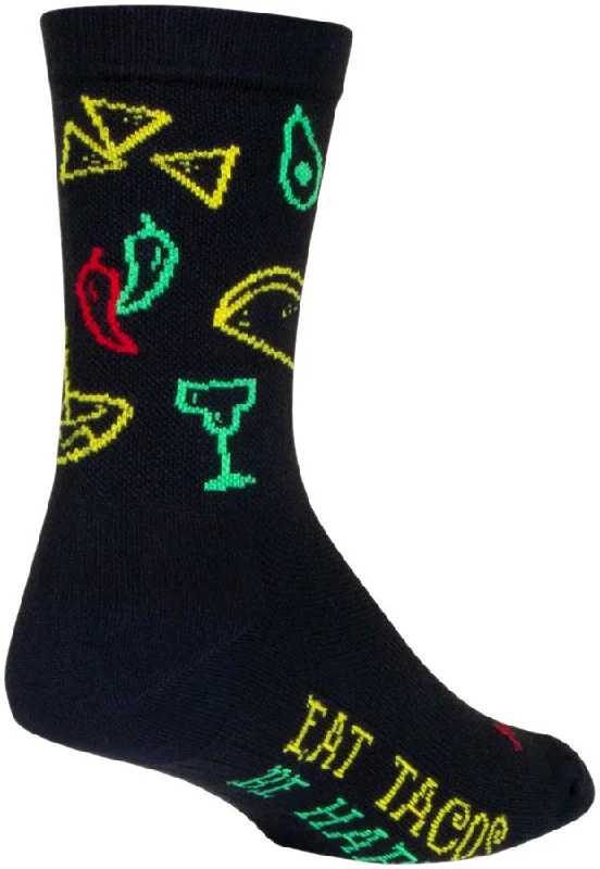 bicycle handlebar optimization-SockGuy Taco Life Crew Sock - 6" Small/Medium