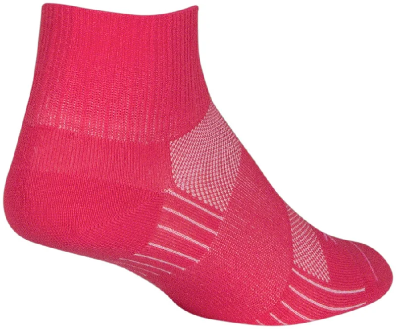 bicycle tire toughness-SockGuy Pink Sugar SGX Socks - 2.5" Pink Large/X-Large