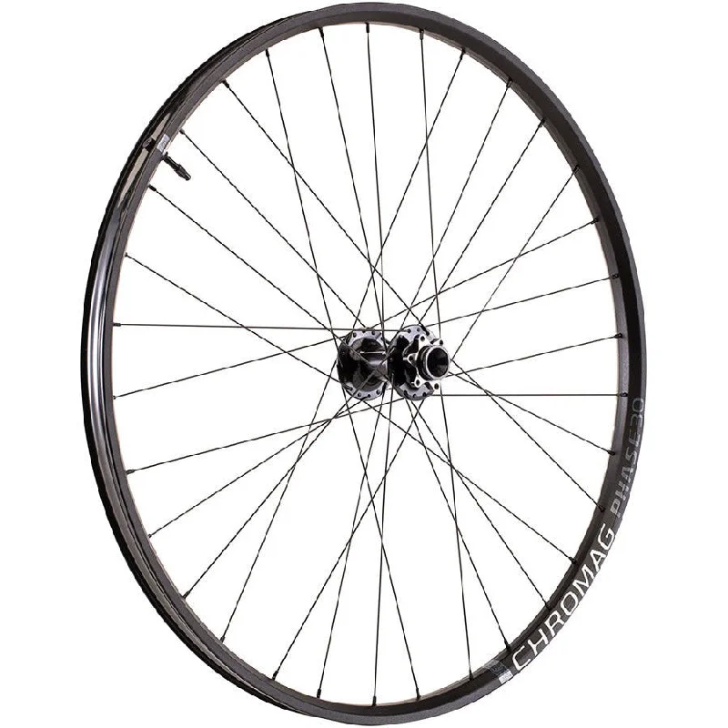 bicycle parts precision-Chromag Phase30 Front Wheel 29", 15 x 110mm, 6-Bolt, Black