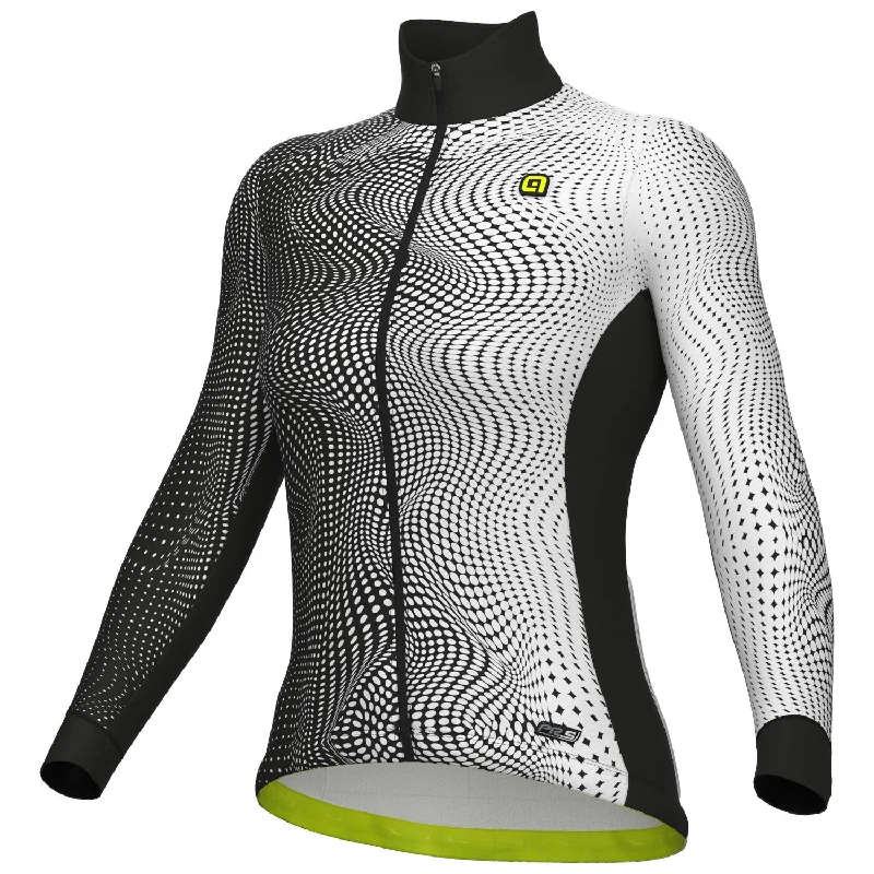 bicycle handlebar rigidity-Maglia maniche lunghe donna Ale PR-S Circus - Bianco