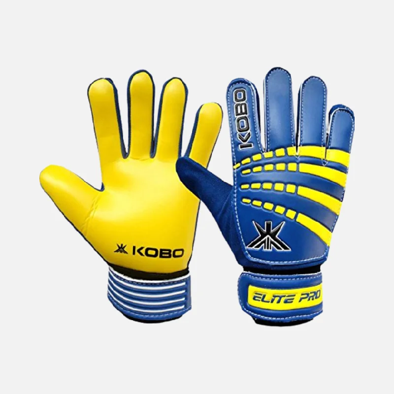 bicycle gear agility-Kobo Elite Pro Football/Soccer Goal Keeper Practice Gloves -Yellow/Blue