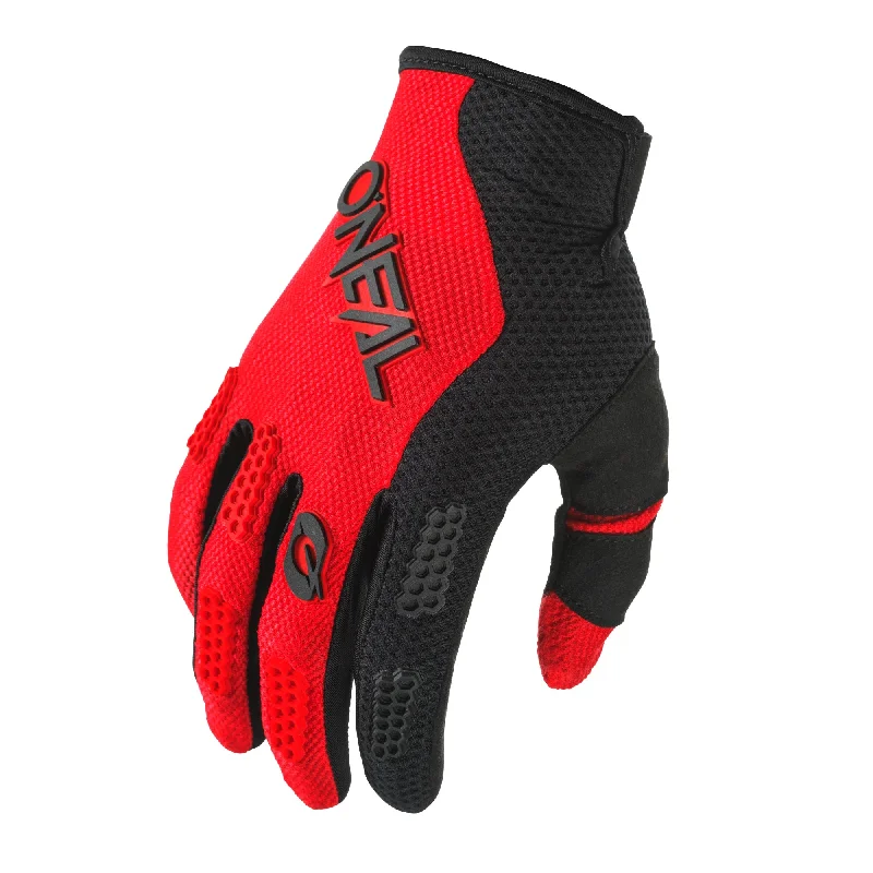 bicycle stem responsiveness-ONEAL 2024 ELEMENT RACEWEAR GLOVES - BLACK/RED